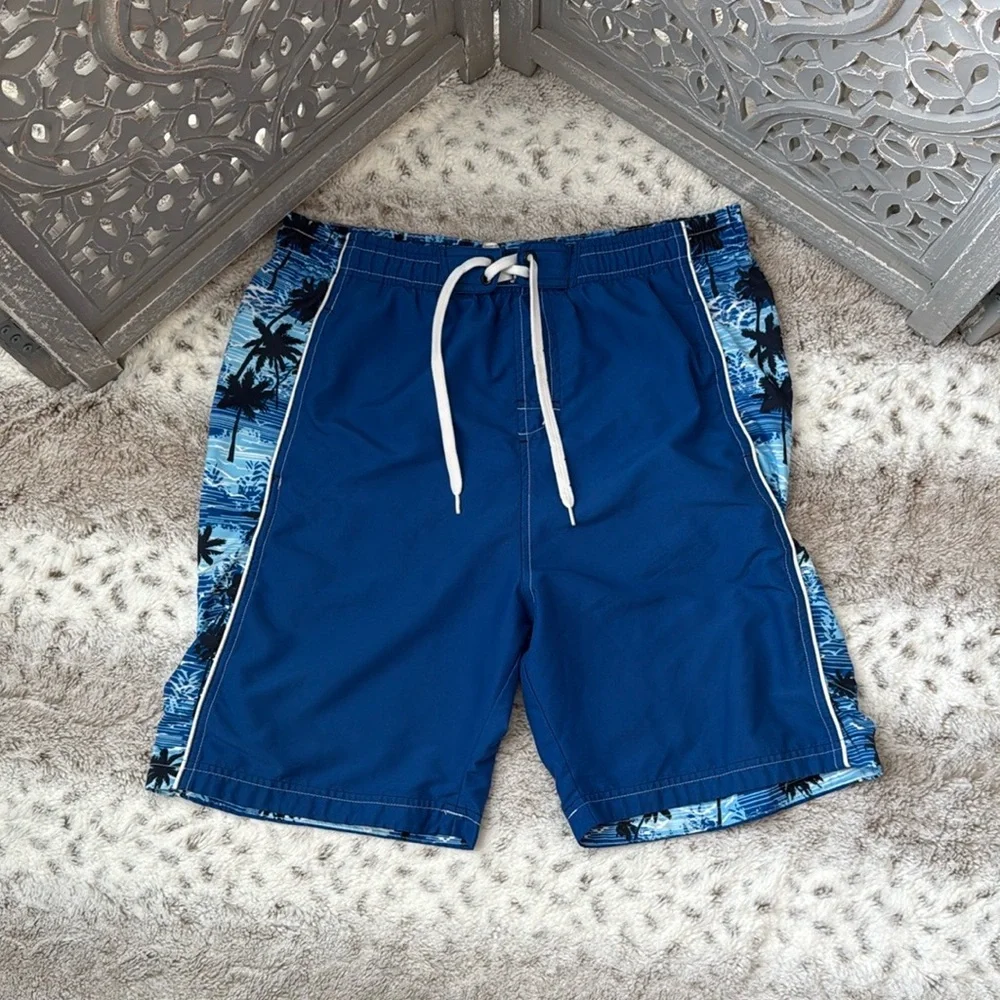 Speedo board shorts boys Xlarge tropical palm tree beach pool party swim trunks